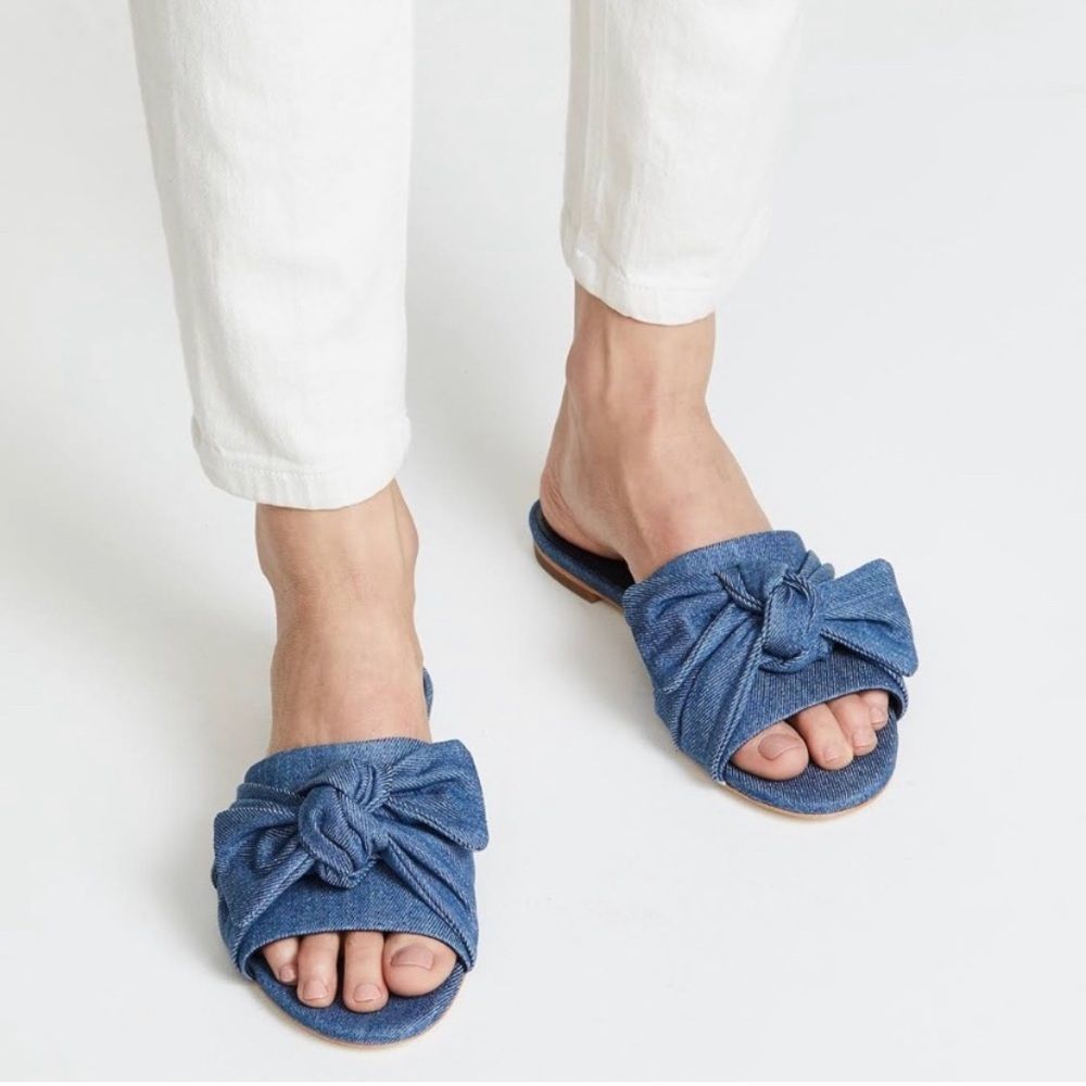 Tory Burch Annabelle Bow Slides Size 5.5 - image 2